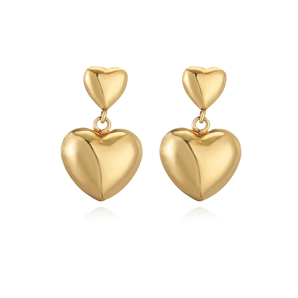 BOW HEART EARRINGS