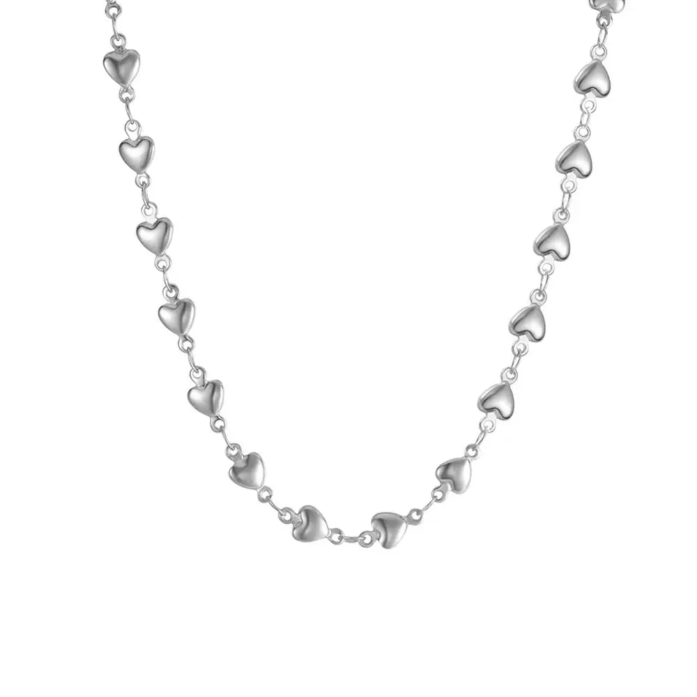 BEADED HEART NECKLACE