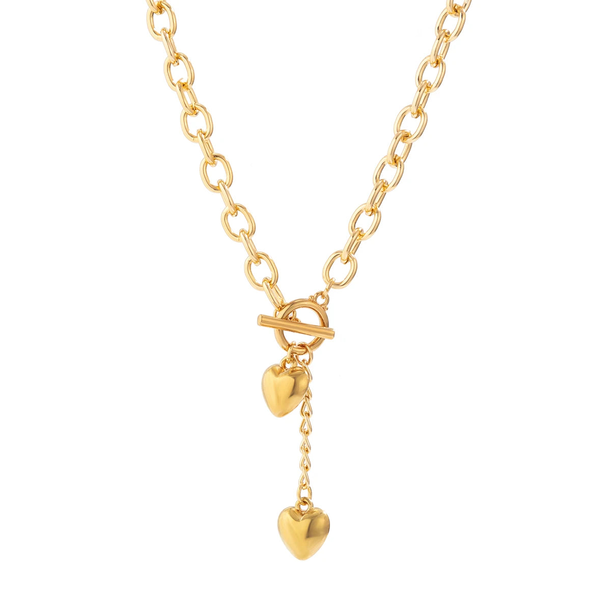 DOUBLE HEART LOVE NECKLACE