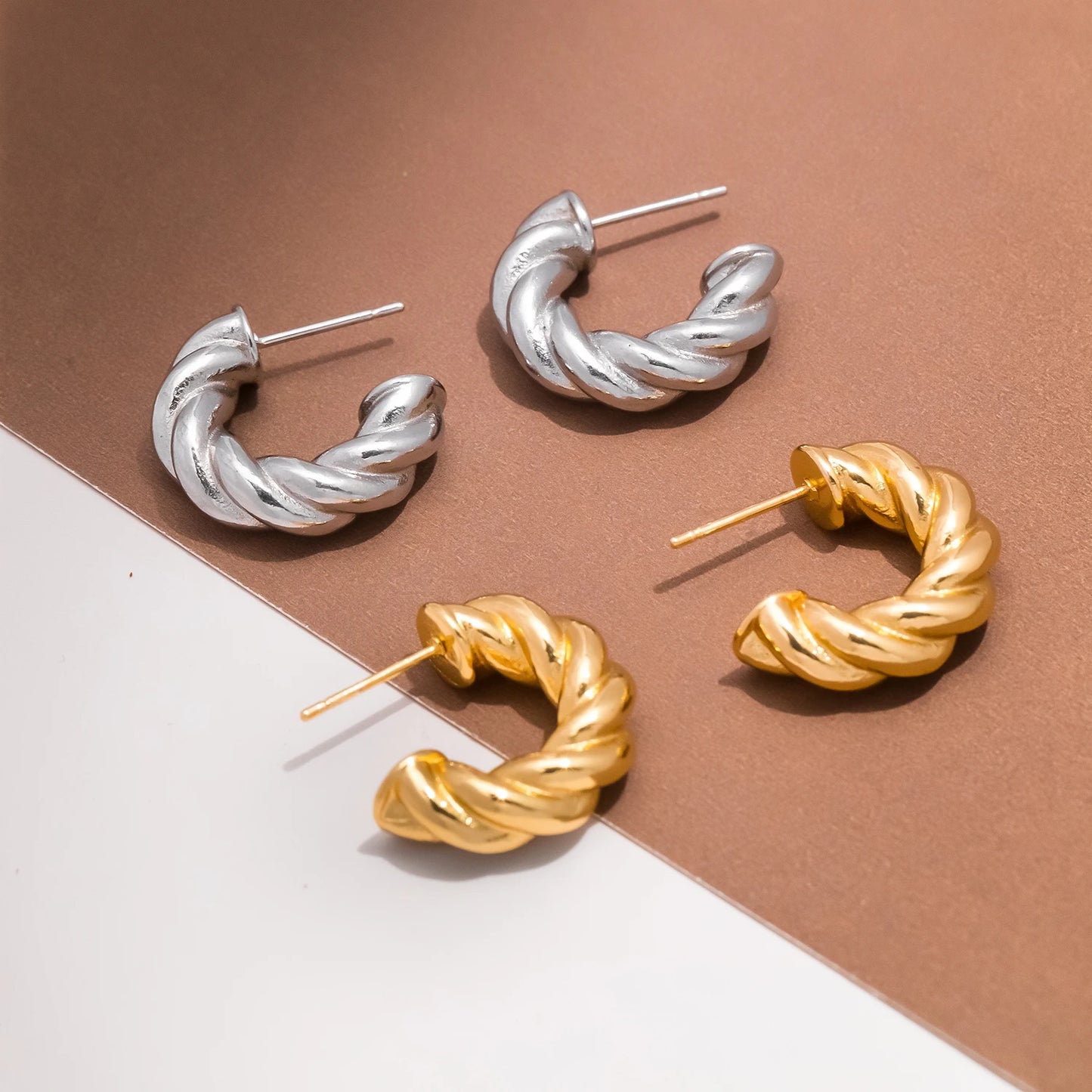 WOVEN TWIST EARRINGS