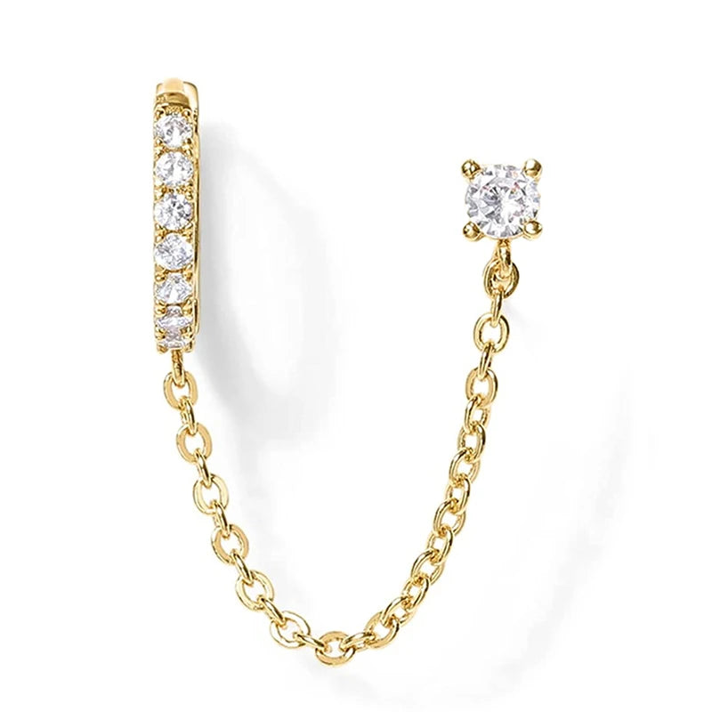 TOW HOLE EARRINGS (1PC)