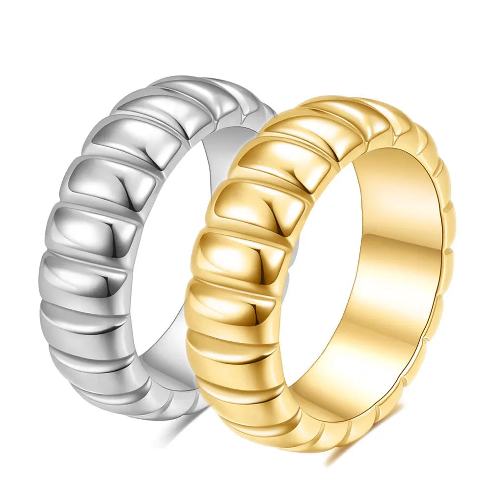WAVE DOME LINE RING