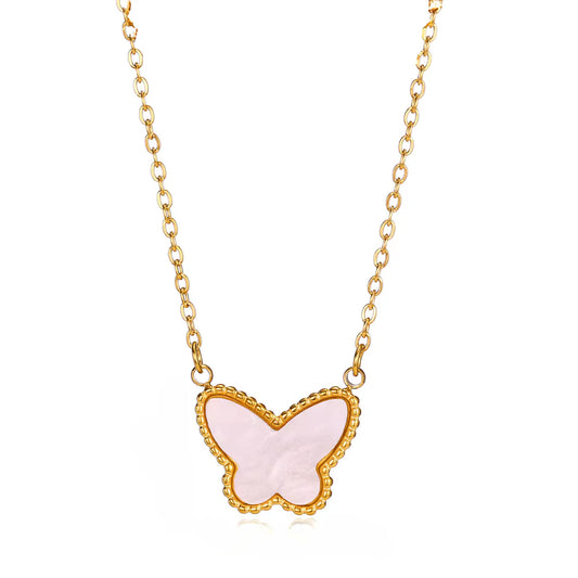 SEA SHELL BUTTERFLY NECKLACE