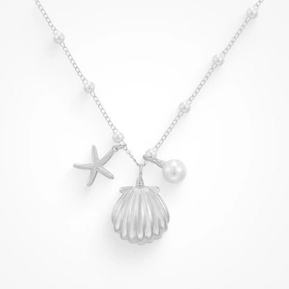 STARFISH SHELL PEARL NECKLACE