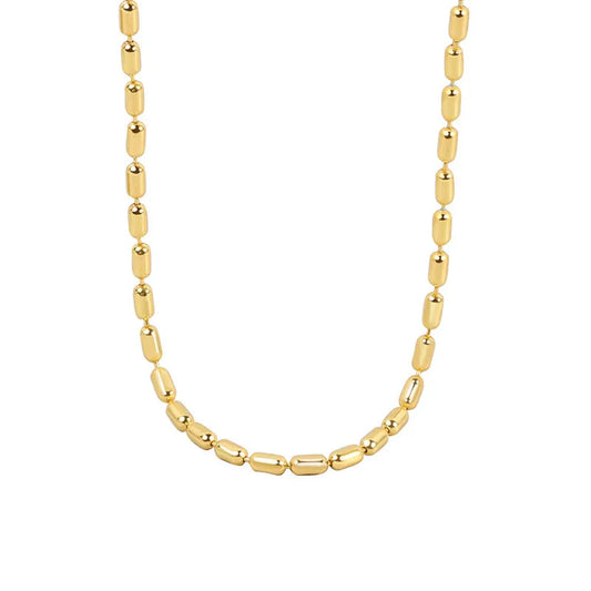 SMOOTH BEADS CHARM NECKLACE
