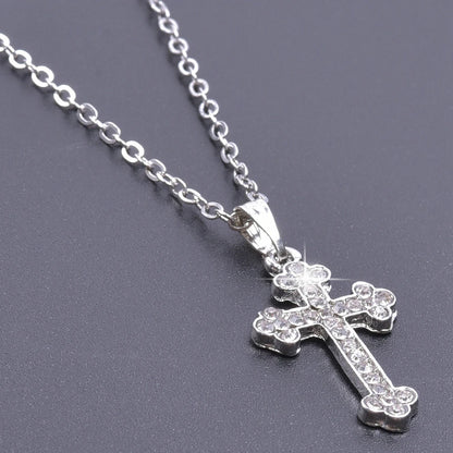 RHINESTONE CHRIST CHRAM NECKLACE