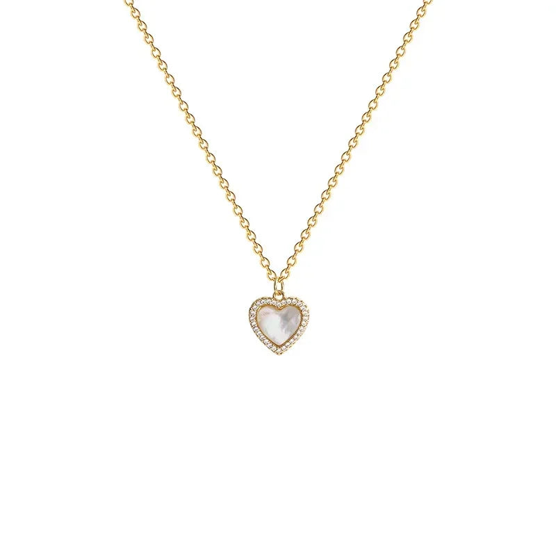 HEART OPAL SHINY NECKLACE