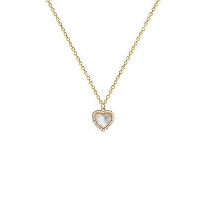 HEART OPAL SHINY NECKLACE