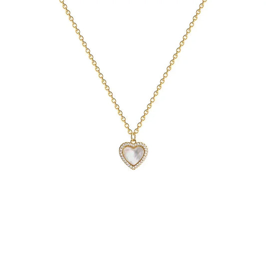HEART OPAL SHINY NECKLACE
