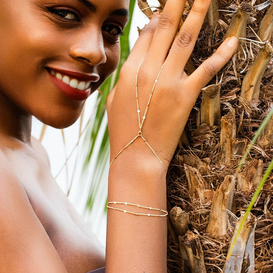 BALL BEADS HAND CHAIN