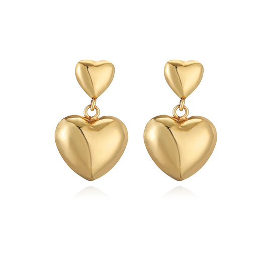 BOW HEART EARRINGS