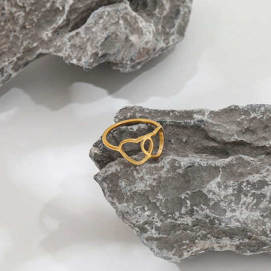 DOUBLE HEART RING