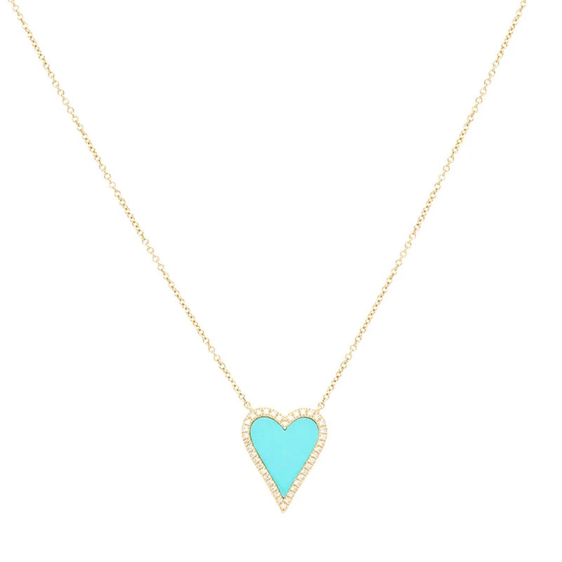 HEART STONE CALVICLE NECKLACE