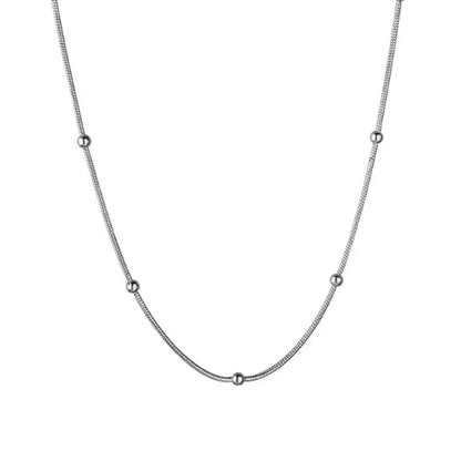 ROUND BEADS CHARM NECKLACE