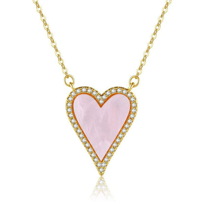 HEART STONE CALVICLE NECKLACE