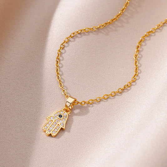 HAND EVIL EYE NECKLACE