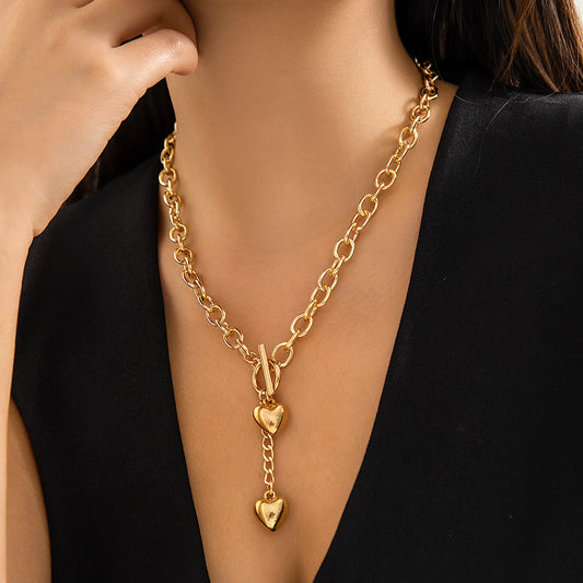 DOUBLE HEART LOVE NECKLACE