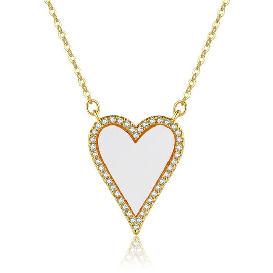 HEART STONE CALVICLE NECKLACE