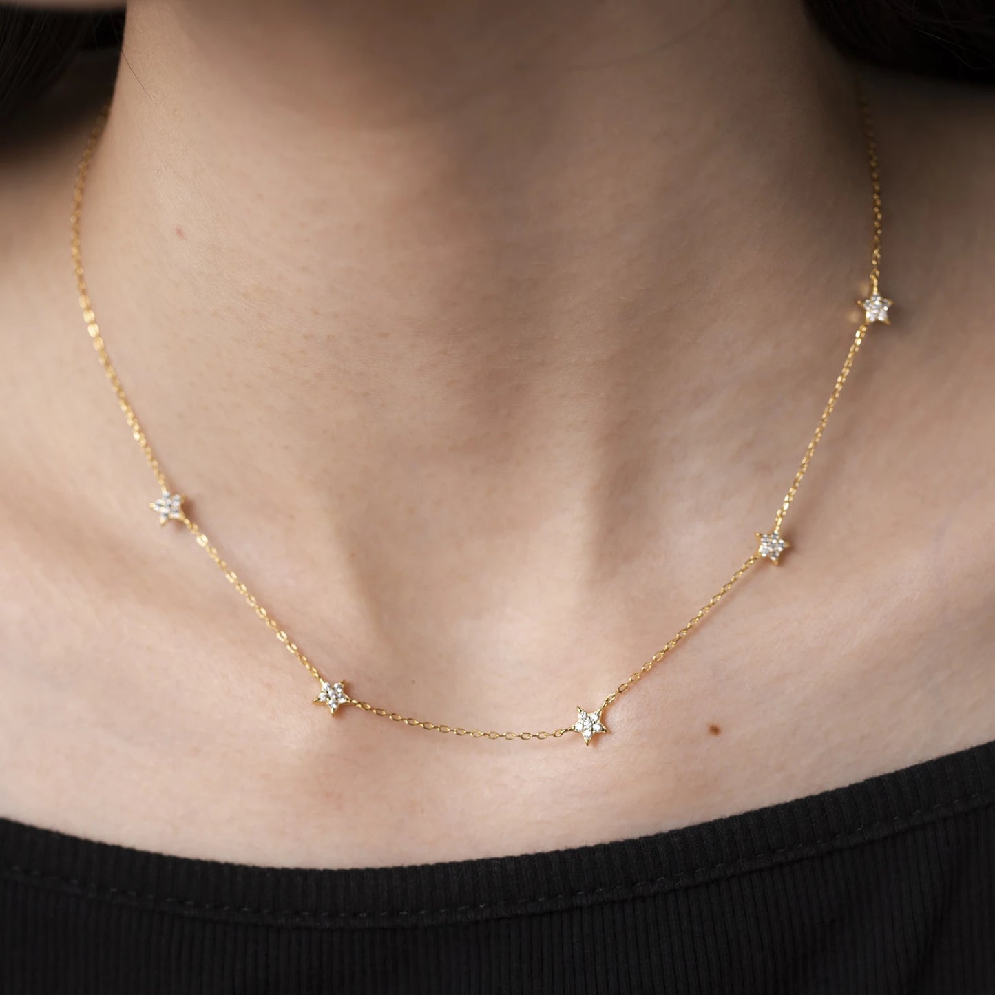 STAR PAVE CHRAM NECKLACE