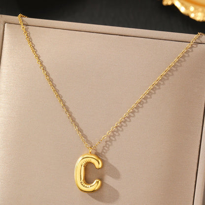 HOLLOW LETTER NECKLACE
