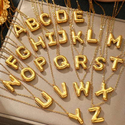 HOLLOW LETTER NECKLACE