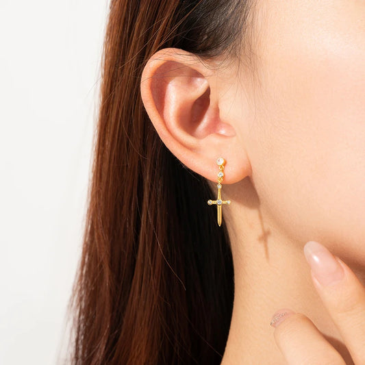 UNIQUE CROSS EARRINGS
