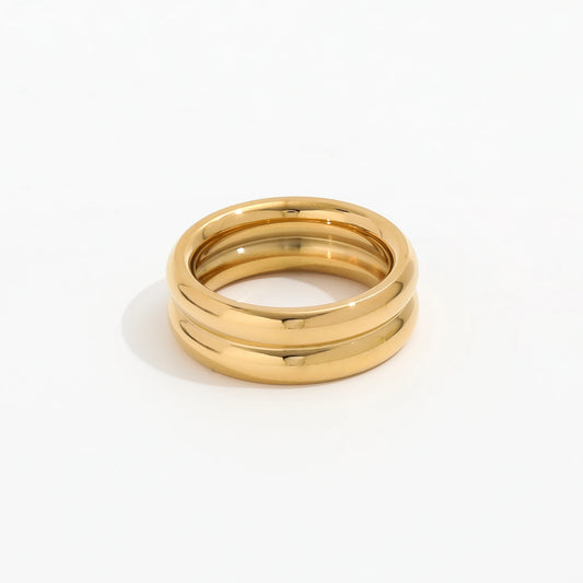 DOUBLE LAYER CHUNKY RING