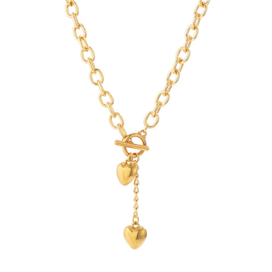 DOUBLE HEART LOVE NECKLACE