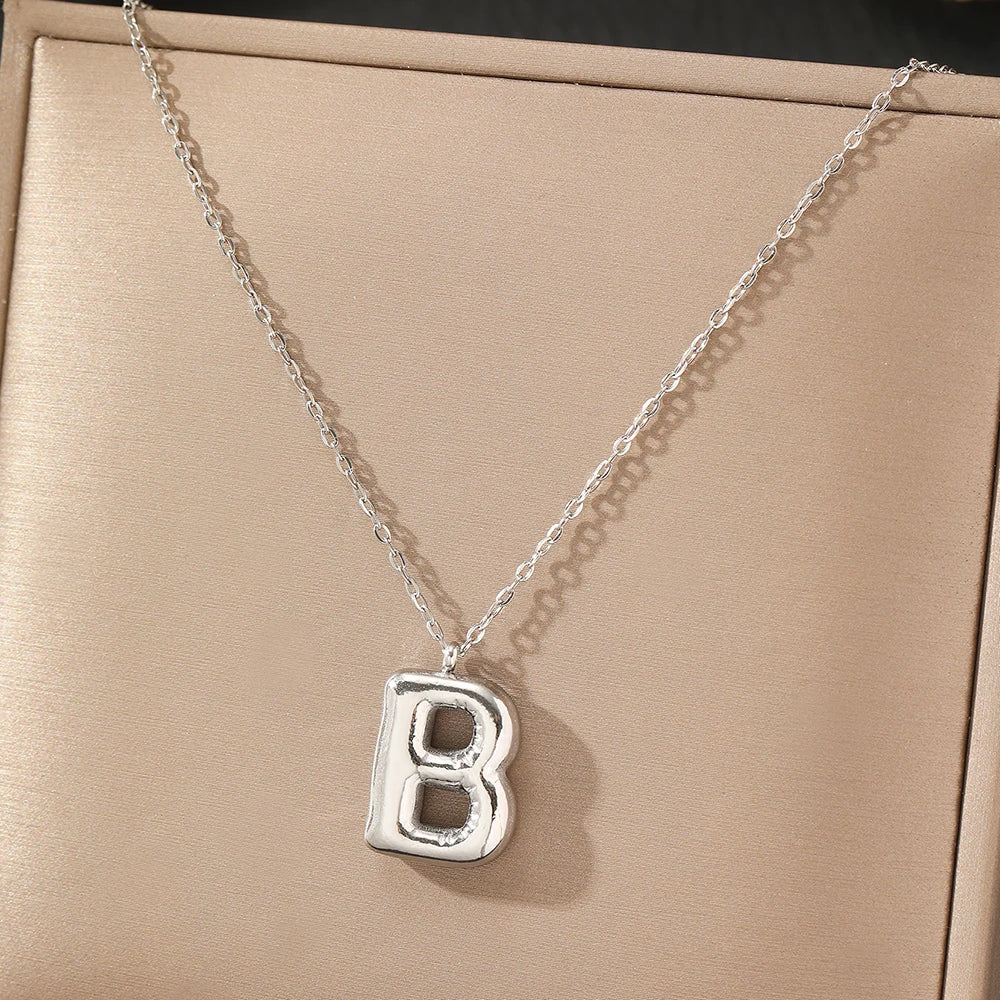 HOLLOW LETTER NECKLACE