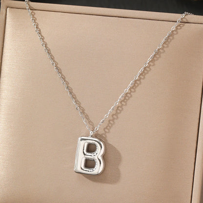 HOLLOW LETTER NECKLACE