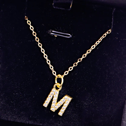 KPOP SHINING ALPHABET NECKLACE