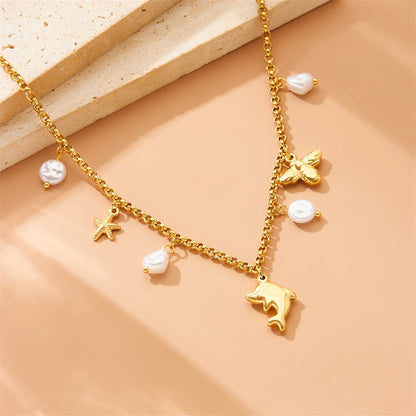 DOLPHIN PEARL NECKLACE