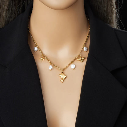 DOLPHIN PEARL NECKLACE