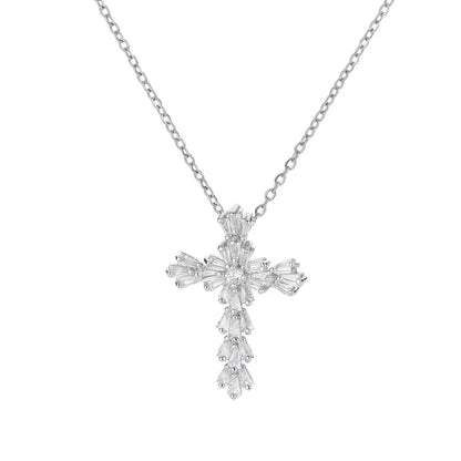 CUBIC CROSS NECKLACE