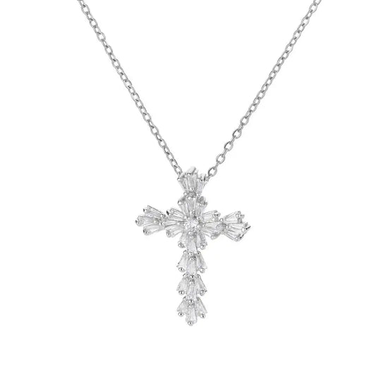 CUBIC CROSS NECKLACE