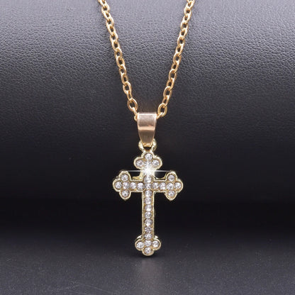 RHINESTONE CHRIST CHRAM NECKLACE