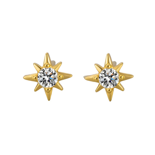 OCTAGONAL STAR EARRINGS