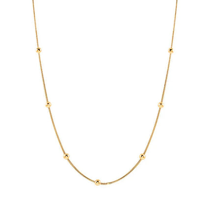 ROUND BEADS CHARM NECKLACE