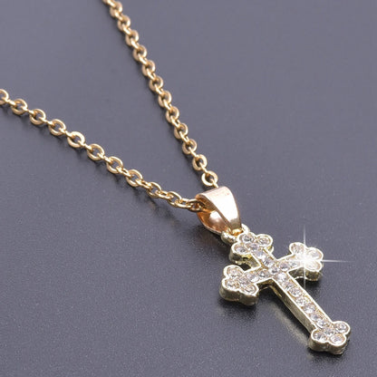 RHINESTONE CHRIST CHRAM NECKLACE
