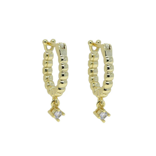 TINY ROUND DANGLE EARRINGS