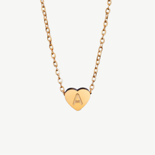 HEART LETTER NECKLACE