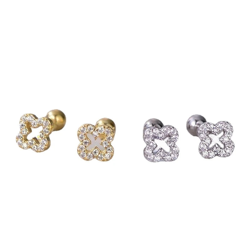FLOWER LEAF CHARM EARRINGS