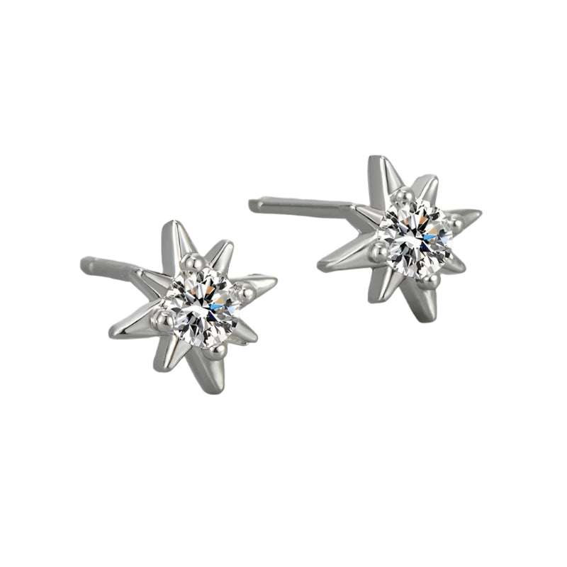 OCTAGONAL STAR EARRINGS