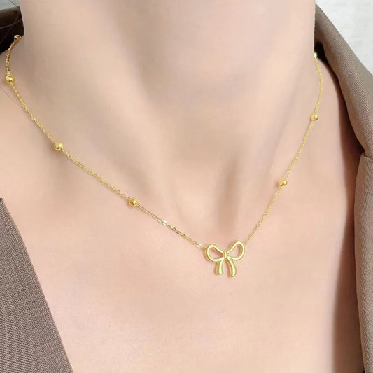 BOWKNOT BEADS NECKLACE