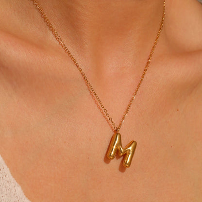 HOLLOW LETTER NECKLACE