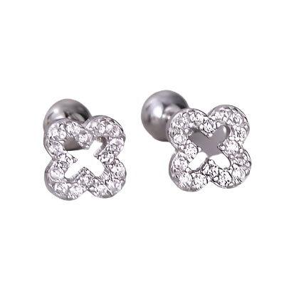 FLOWER LEAF CHARM EARRINGS