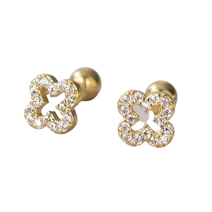 FLOWER LEAF CHARM EARRINGS