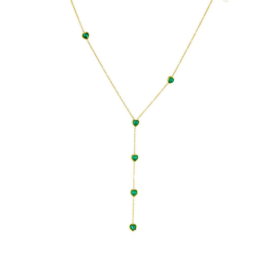 HEART SHAPED LONG FRINGE NECKLACE