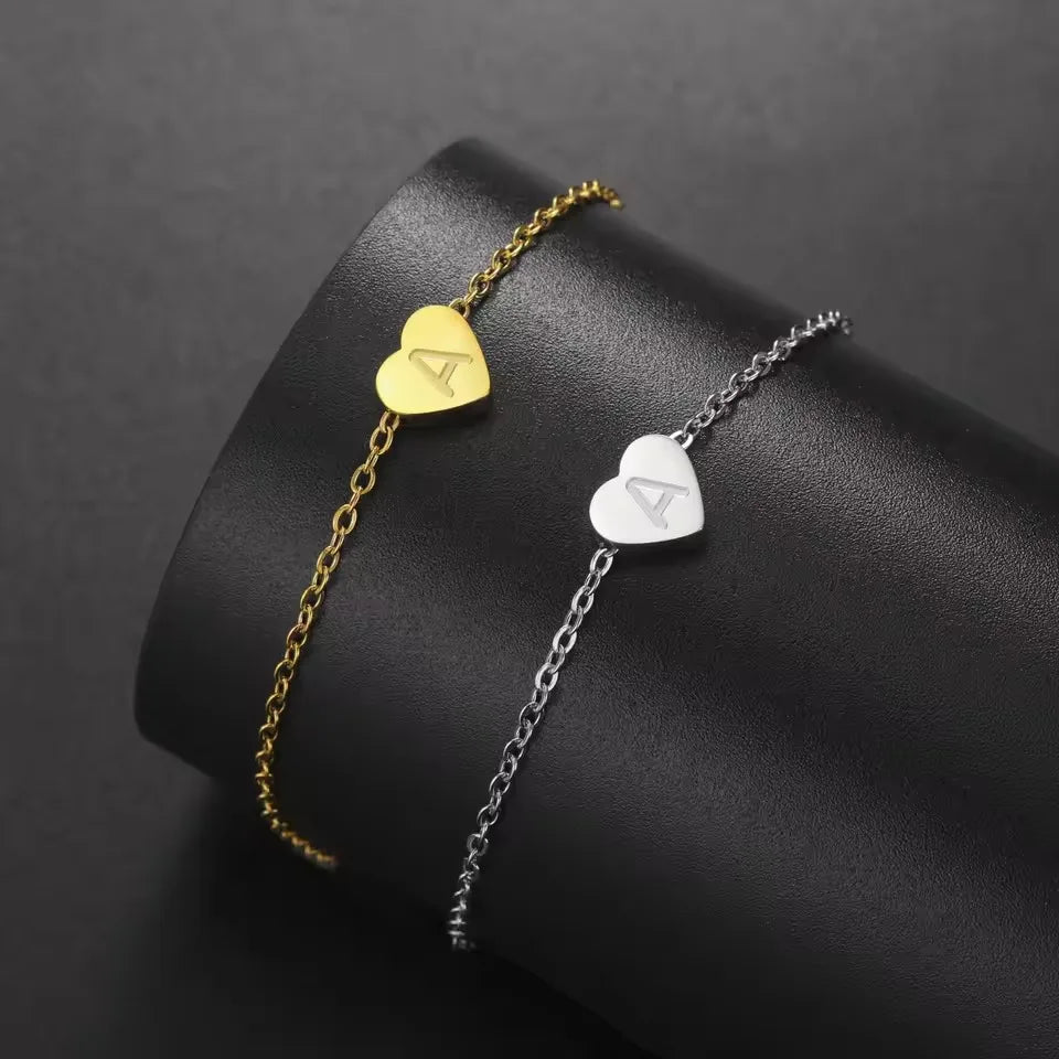 HEART LETTER NECKLACE