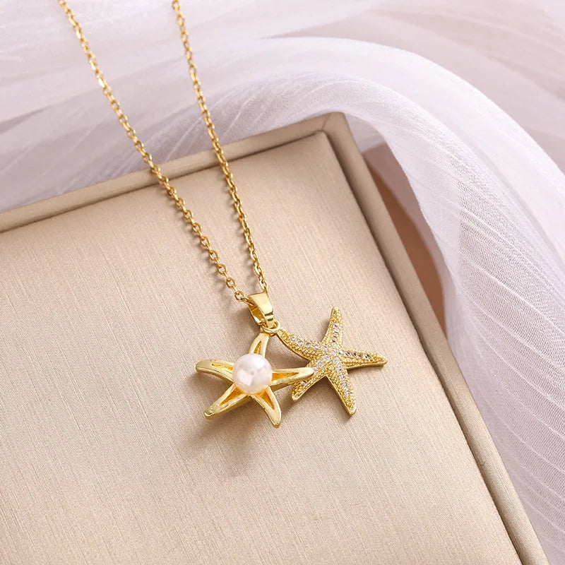 STARFISH PEARL NECKLACE